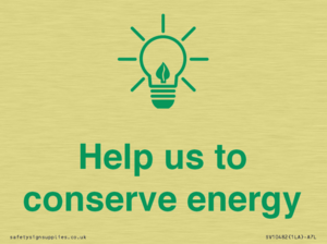 Help us to conserve energy 